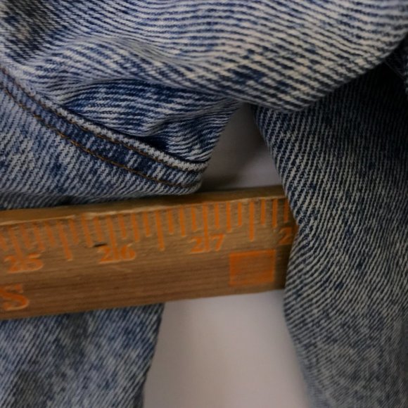 90s Vintage Harley Davidson Motorcycles Adult Extra Large Blue Denim Jacket XL - Picture 14 of 16